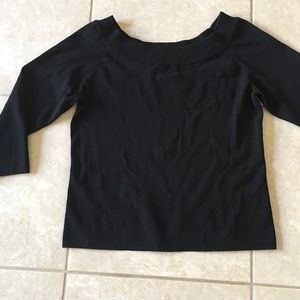 Chico’s Top Black Sweater Ragland Sleeve